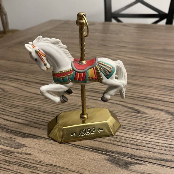 Vintage Hallmark Keepsake Ornament Tobin Fraley Carousel Horse Christmas 1992 - Picture 1 of 8